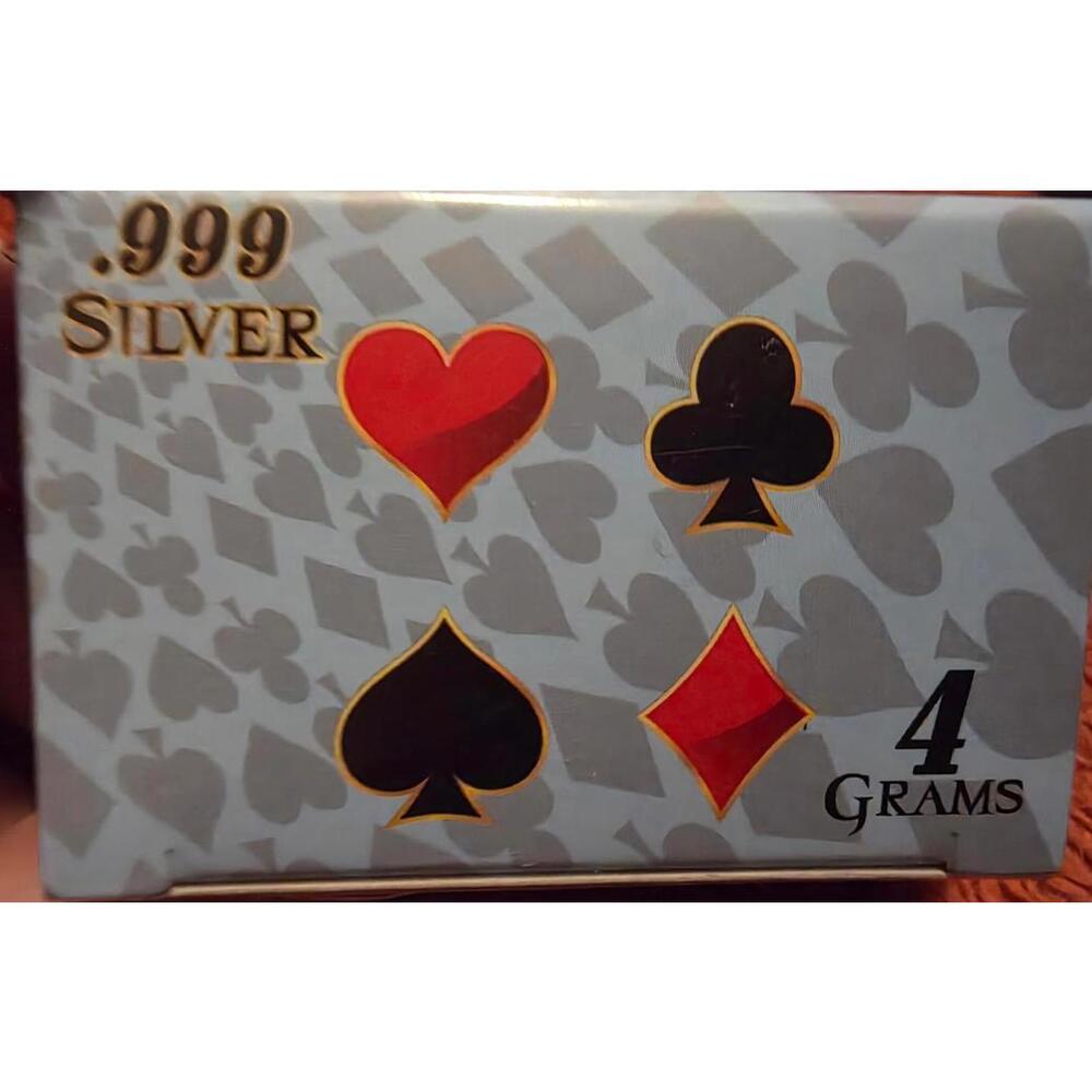 4 grams silver suits pack .999 silver
